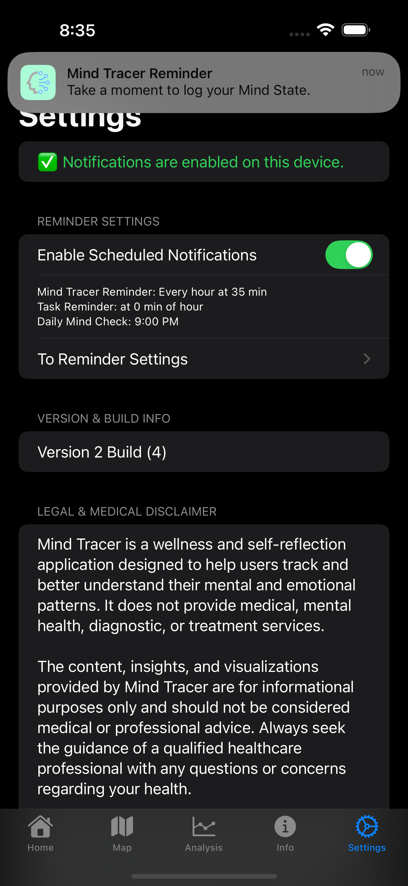 Gentle reminder notifications